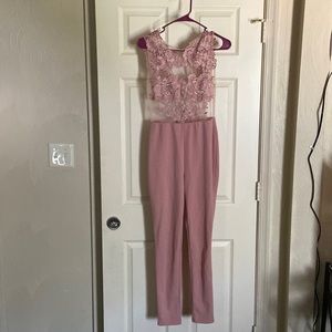 Mesh casual jumpsuit